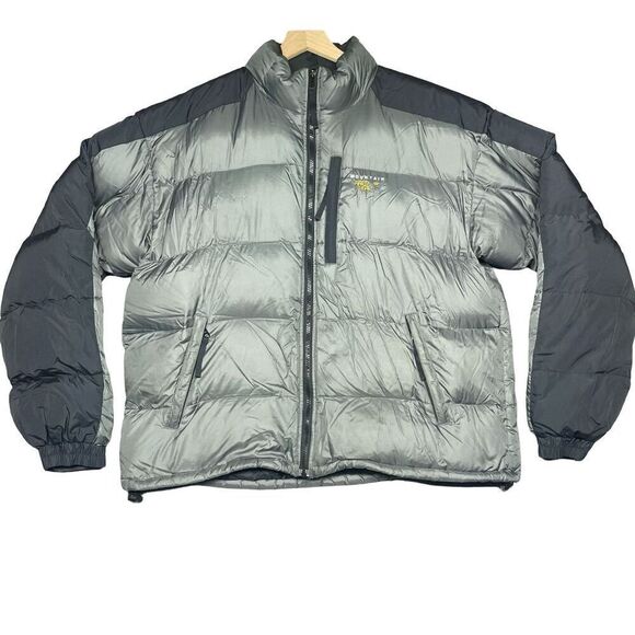VTG Mountain Hardwear Subzero Down Puffer Jacket Men’s Medium Gray Black 2001 - Picture 1 of 9